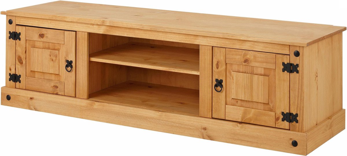 Notio Living Mexico|TV-meubel met 2 deuren en 1 plank in grenen Bruin