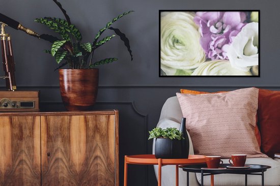 Fotolijst incl. Poster - Bloemen - Rozen - Natuur - 60x40 cm - Posterlijst