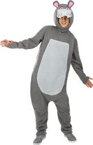 FUNIDELIA Nijlpaard kostuum voor mannen - Maat: S-M - Grijs / Zilver