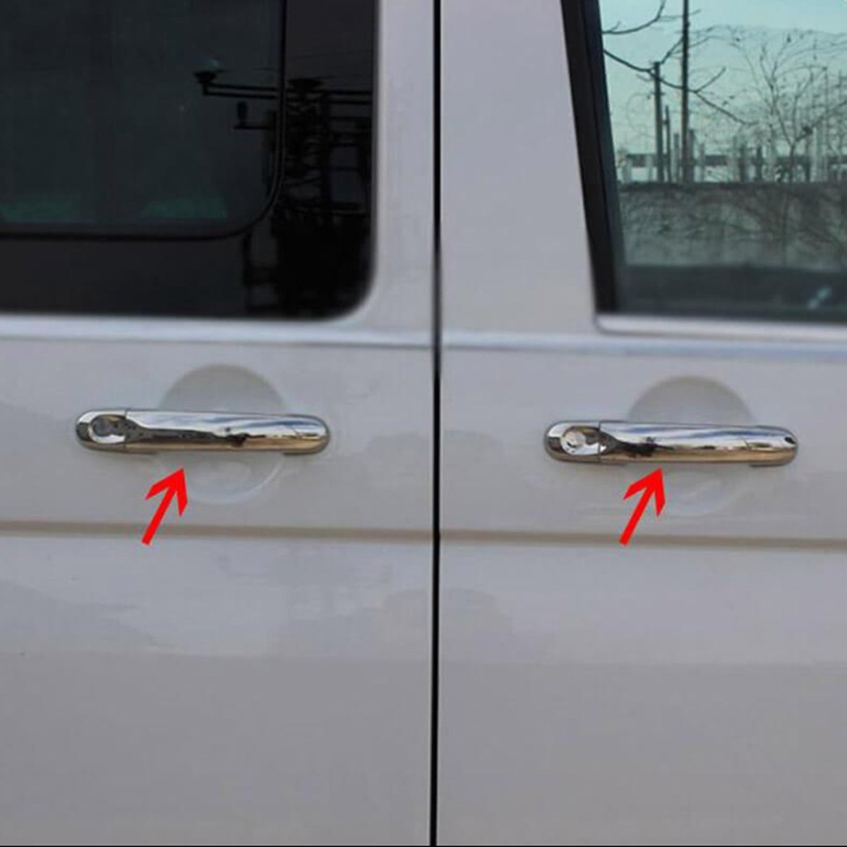 Chrome Deurhendels cover set deurontgrendelingshendel Voor Volkswagen T5 Transporter 2003-2015 4st