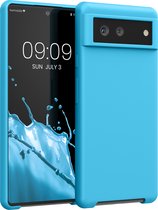 kwmobile telefoonhoesje geschikt voor Google Pixel 6 - Hoesje met siliconen coating - Smartphone case in zeeblauw