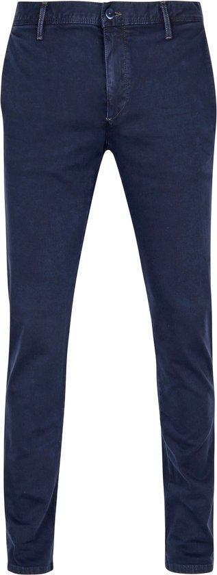 Alberto - Rob T400 Dynamic Chino Bleu Foncé - Coupe Slim - Chino Homme taille W 33 - L 32