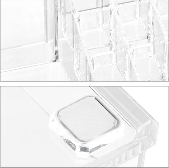 Relaxdays 2x make-up organizer acryl - opbergen van cosmetica - met ...