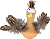 Trixie Tumble Chicken with Microchip Feathers Peluche avec Cataire 10 cm 4 pcs