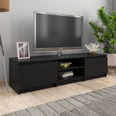 Decoways - Tv-meubel 140x40x35,5 cm spaanplaat zwart