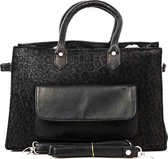 Luxe Zacht Leren Schoudertas - Handtas - Zwart