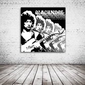 Pop Art Ritchie Blackmore Poster in lijst - 90 x 90 cm en 2 cm dik - Fotopapier Mat 180 gr Framed - Popart Wanddecoratie inclusief lijst