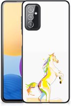 GSM Hoesje Samsung Galaxy M52 Leuk TPU Back Case met Zwarte rand Horse Color