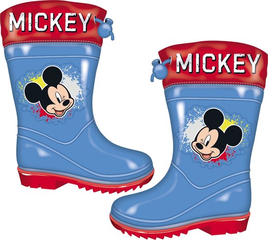 Bottes de Bottes de pluie pour femmes Arditex Mickey Mouse Junior Pvc Blauw/ Rouge Taille 30