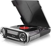 Lauson 01TT16 Vinyl Platenspeler Retro | Vintage Turntable Muscle Car-design met 2 Geïntegreerde 3W Stereoluidsprekers | Vinyl Record Player met met FM-radio en Bluetooth-functie,