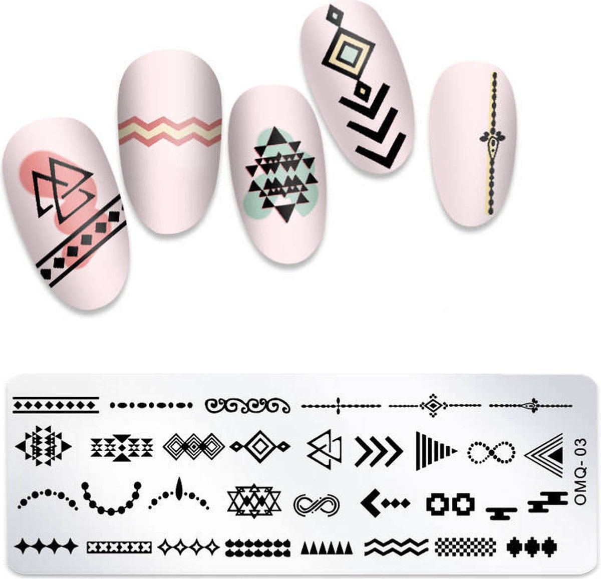 Isabelle Nails Nagel Stempel Plaat Voor Nagel Decoratie OMQ-03