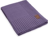 Knit Factory Uni Plaid - Violet - 160x130 cm