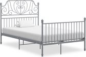 Bedframe metaal en multiplex grijs 120x200 cm