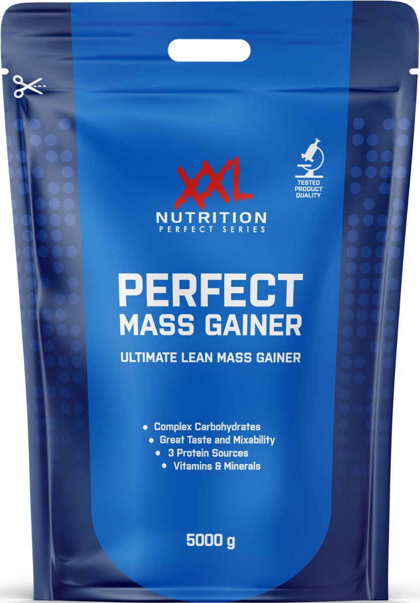Goedkoopste XXL Nutrition - Perfect Mass Gainer - Weight Gainer Supplement - Whey Concentraat Eiwit, Complexe Koolhydraten en Vitamines & Mineralen - Supplement - Yoghurt Raspberry - 5000 gram