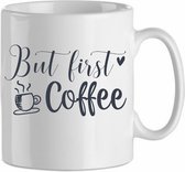 Mok 'But first coffee' | Coffee| Koffie| Kadootje voor hem| Kadootje voor haar