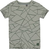 Levv jongens t-shirt Vasco aop Green Forest Geomatric