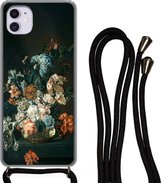 Coque avec cordon iPhone 11 - Nature morte aux fleurs - Maîtres anciens - Art - Siliconen - Bandoulière - Coque arrière avec cordon - Coque pour téléphone avec cordon - Coque avec corde