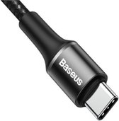 Baseus 1m Halo Series Quick Charge USB-C naar Lichtgevende Kabel  Zwart 60279