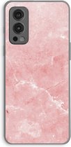 Case Company® - OnePlus Nord 2 5G hoesje - Roze marmer - Soft Case / Cover - Bescherming aan alle Kanten - Zijkanten Transparant - Bescherming Over de Schermrand - Back Cover