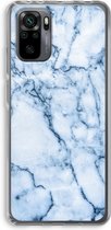 CaseCompany® - Redmi Note 10 Pro hoesje - Blauw marmer - Soft Case / Cover - Bescherming aan alle Kanten - Zijkanten Transparant - Bescherming Over de Schermrand - Back Cover