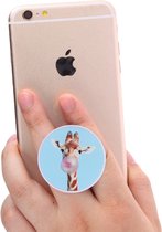 Multifunctioneel giraffe patroon Universele telefoonhouder Uitbreidbare standaard Grip Clamp Rope Stand voor smartphones