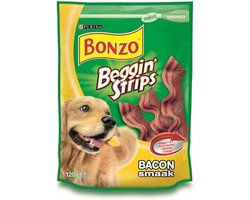 Bonzo Beggin' Strips - Hondensnacks Bacon - 6 x 120g
