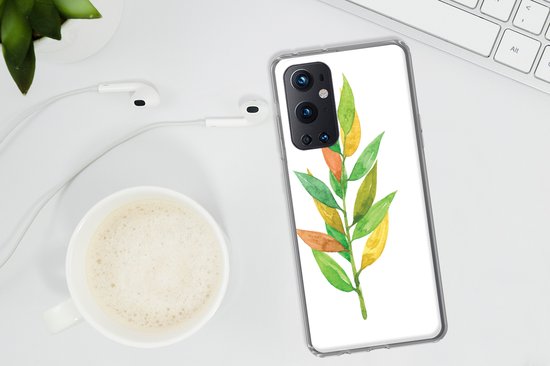 OnePlus 9 Pro - Aquarelle - Feuilles - Plantes - Coque de téléphone en Siliconen
