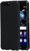 Siliconen Backcover Hoesje Huawei P10 Plus Zwart - Telefoonhoesje - Smartphonehoesje - Zonder Screen Protector