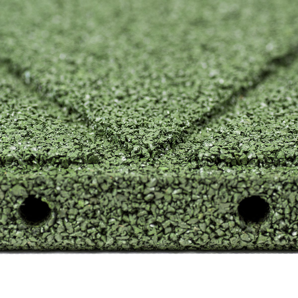 Rubberen tegel | Terrastegels rubber | Groen | Per 1 m² | 4 stuks | 50x50cm | Pen/Gat | Dikte 3cm