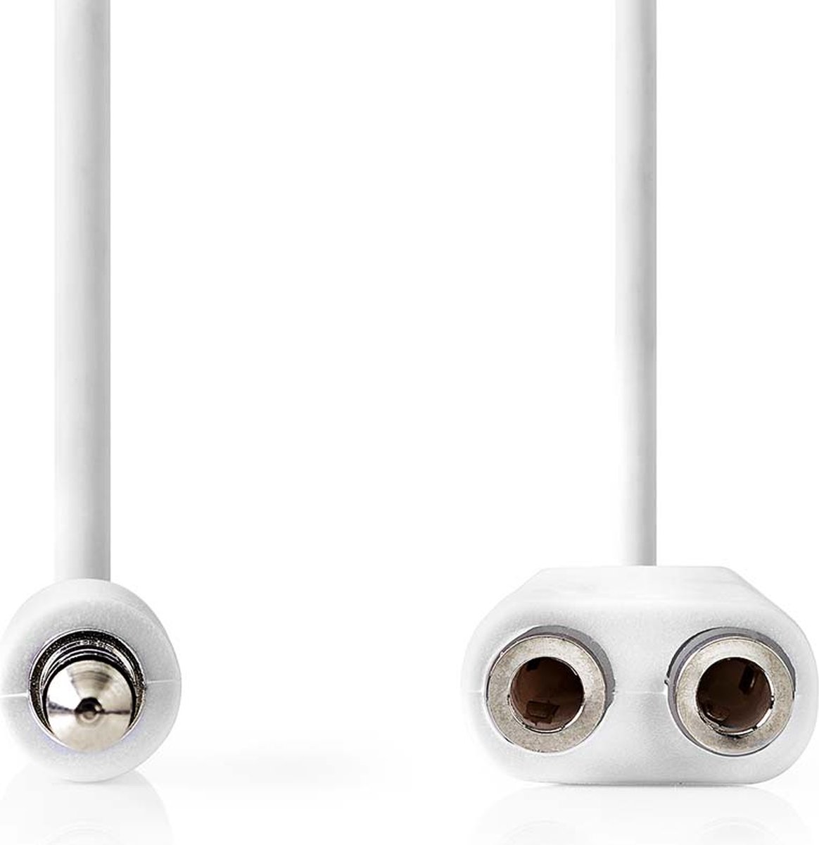 Stereo-Audiokabel | 3,5 mm Male - 2x 3,5 mm female | 0,2 m | Wit