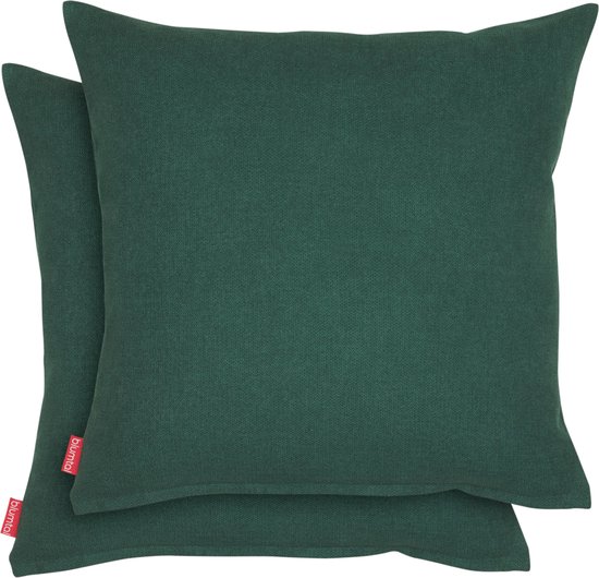 Blumtal Chenille Kussenslopen - Set van 2 - Zacht en met Blinde Rits - Kussenhoes 60 x 60, Botanical Green - Groen