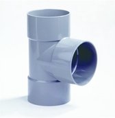 Dyka T-stuk 3x lijmmof 90° PVC keurmerk BRL52100 50 x 50mm