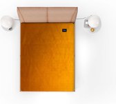 Beau Maison Velvet velours hoeslaken Cognac 90 x 200 cm + 30 cm hoekhoogte