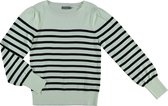 Geisha Trui Fijnbrei Trui Streep 24006 10 White/navy Dames Maat - XS