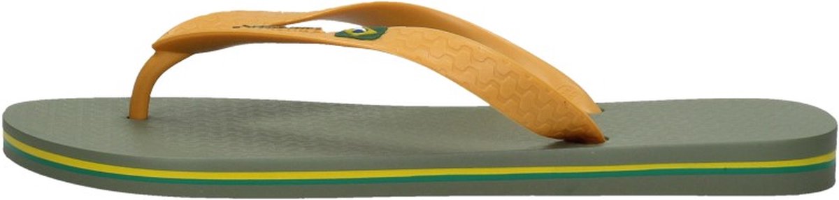 Ipanema Classic Brasil Men Slippers Heren - Green/Yellow - Maat 43/44 - Ipanema