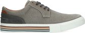 Manfield - Heren - Grijze canvas sneakers - Maat 43