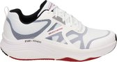 Skechers D Lux Fitness heren sneaker - Wit rood - Maat 46