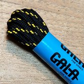 Dessin ronde Gala bergschoen veters - Zwart Geel 150cm mountaineering bergschoen wandelschoen hike schoenveters