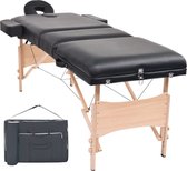 Medina Massagetafel inklapbaar 3 zones 10 cm dik zwart