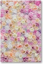 Rozenmix - 60x90 Canvas Staand - Bloemen