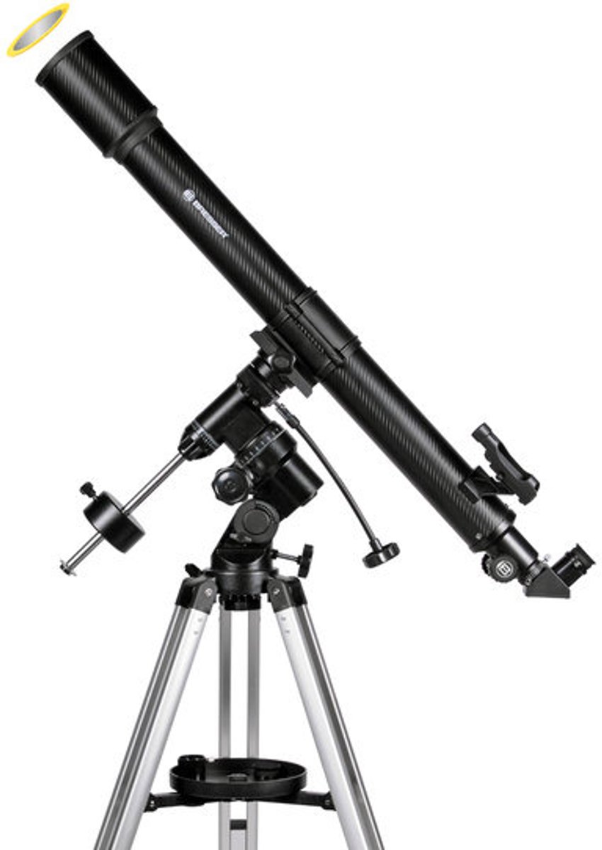Bol.com BRESSER Lyra 70/900mm EQ Telescoop – Krachtige Refractor voor Beginners met Stabiele Montering & Accessoireset aanbieding