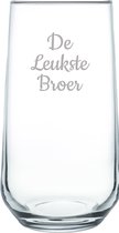 Gegraveerde Drinkglas 47cl De Leukste Broer