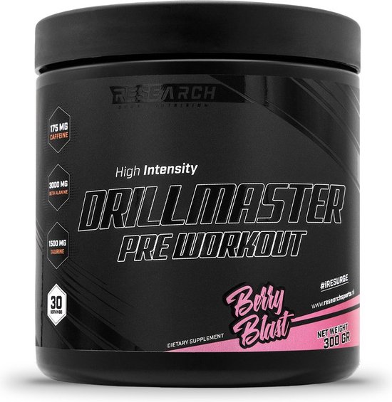 Research Drillmaster Pre-Workout - 17 servings - Berry