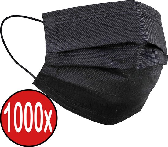 Masque facial jetable Masque facial Zwart Mondkapjes jetables Non Medisch Universels - 1000x.