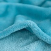 Fleece deken - 130x150cm - Blauw - Extra Zacht - Knuffeldeken - Warmtedeken - Plaid