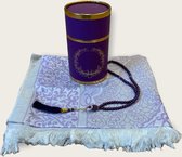 Cilinder Box Geschenkset Paars met Gebedskleed en Tasbeeh