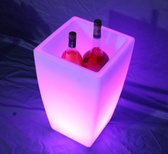 Flessenkoeler-Verlichte LED ijsmmer-LED ijsblokjesvorm met afstandhediening -oplaadbare-Wijnkoeler-drankkoeler-LED wijnkoeker-LED bierkoeler-kerstcadeau- champagne wijn dranken koe