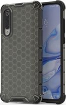 Xiaomi Mi 9 Lite Hoesje - Mobigear - Honeycomb Serie - Hard Kunststof Backcover - Grijs - Hoesje Geschikt Voor Xiaomi Mi 9 Lite