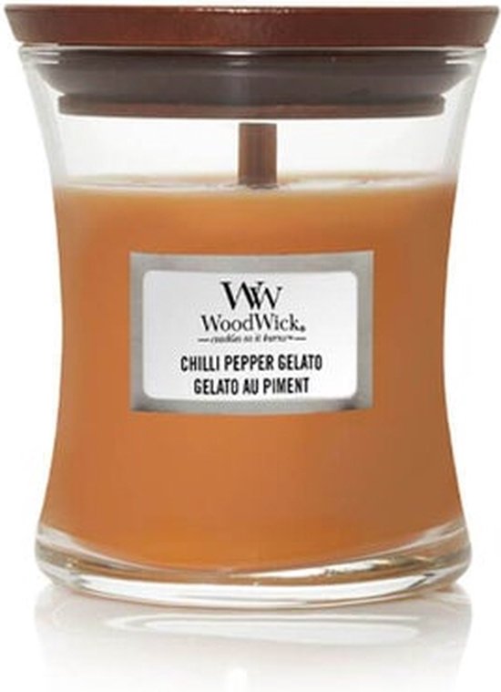 WoodWick Geurkaars Mini Chilli Pepper Gelato - 8 cm / ø 7 cm
