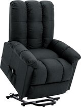 vidaXL Sta-op-stoel stof donkergrijs
